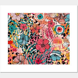 flower pattern Posters and Art